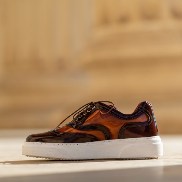 Pantofi Barbati Casual Londra Perie Bordo - imagine 4