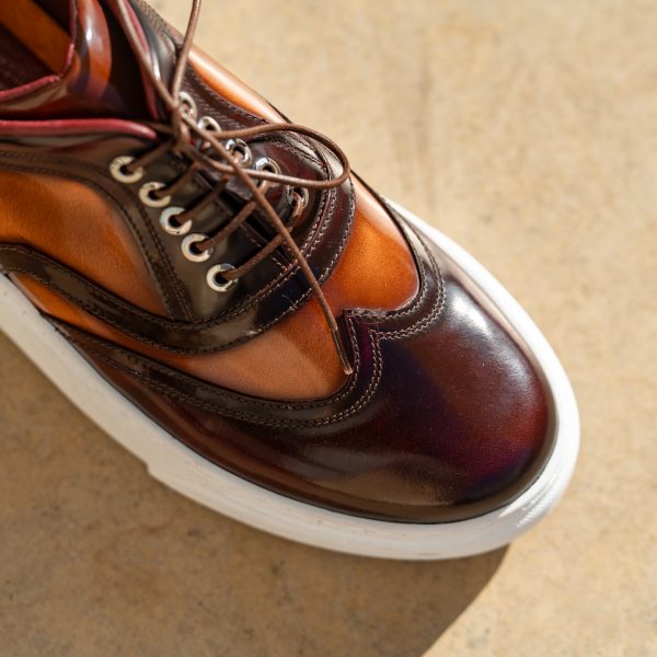 Pantofi Barbati Casual Londra Perie Bordo - imagine 3