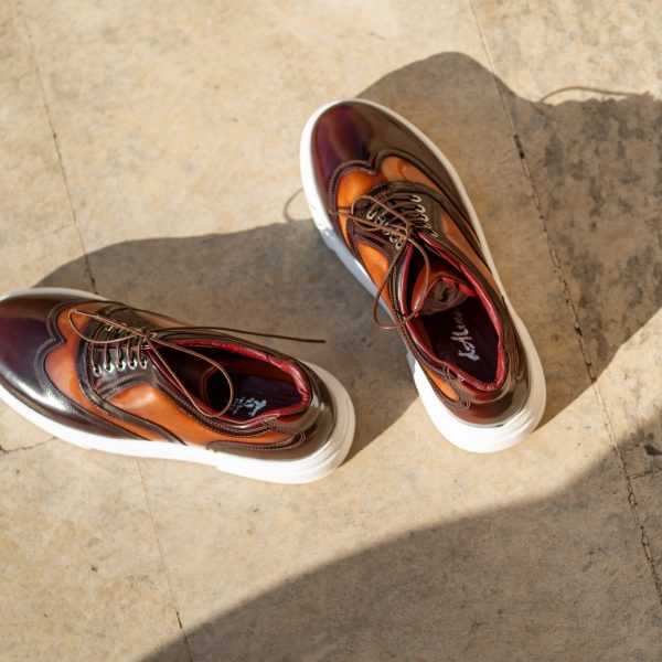 Pantofi Barbati Casual Londra Perie Bordo - imagine 2