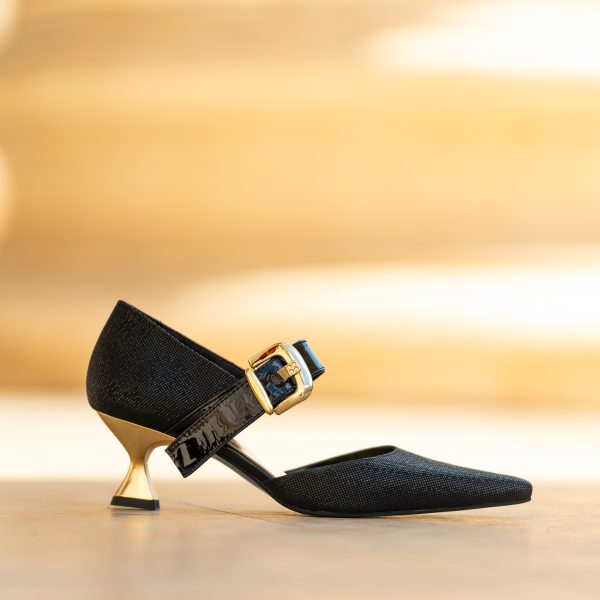 Pantofi Dama Toc Clepsidra Namira Print Negru CONDUR by alexandru 3