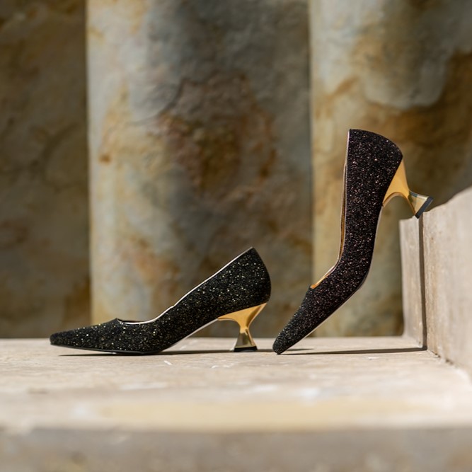 Pantofi Dama Toc Clepsidra Roanna Black Shine CONDUR by alexandru 6