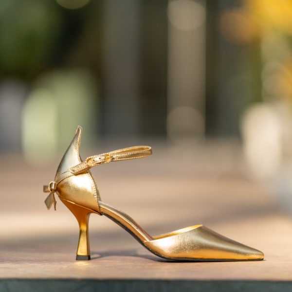 Pantofi Dama Toc Clepsidra Martina Gold CONDUR by alexandru 3