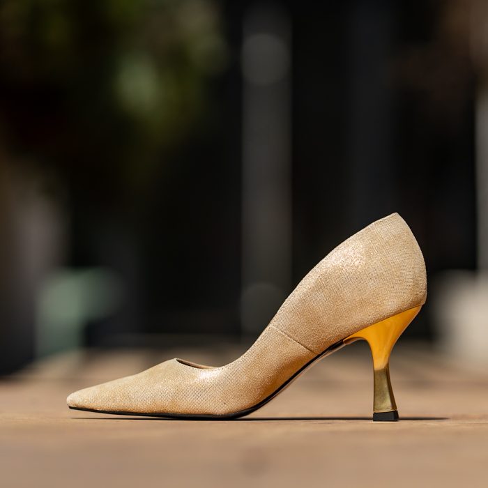 Pantofi Dama Toc Clepsidra Sophie Gold CONDUR by alexandru 4
