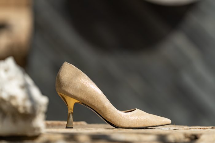 Pantofi Dama Toc Clepsidra Sophie Gold CONDUR by alexandru 5