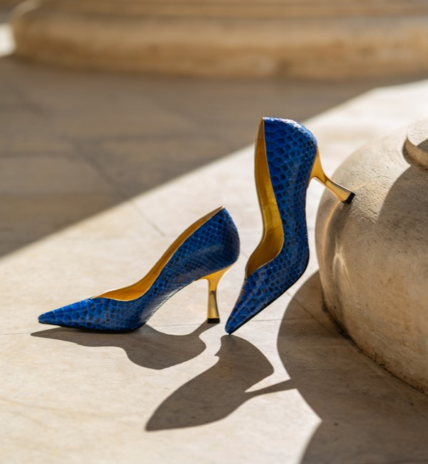 Pantofi Dama Toc Clepsidra Marta Blue Exclusive CONDUR by alexandru 1