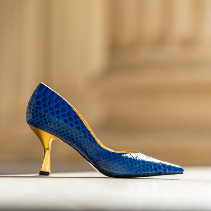 Pantofi Dama Toc Clepsidra Marta Blue Exclusive CONDUR by alexandru 2