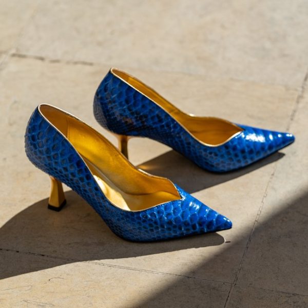 Pantofi Dama Toc Clepsidra Marta Blue Exclusive CONDUR by alexandru 4