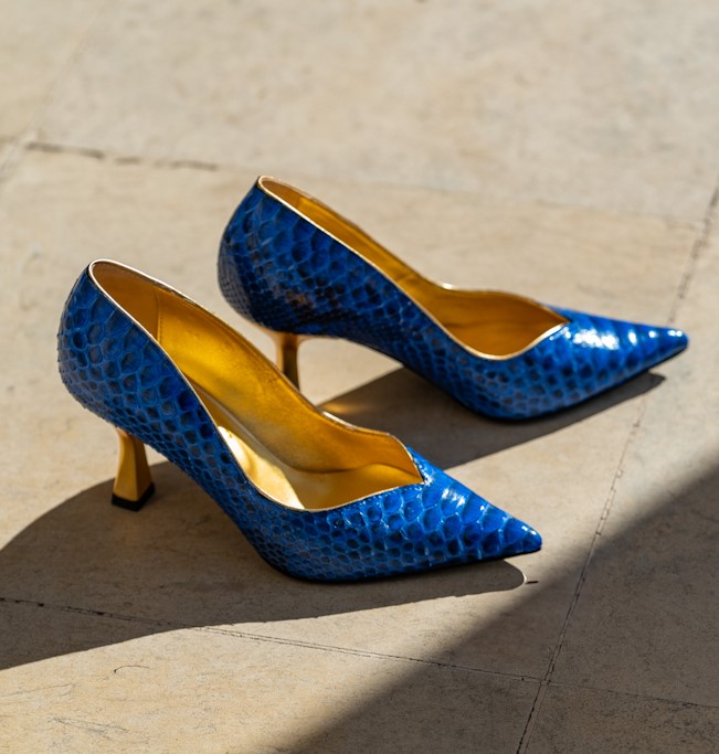Pantofi Dama Toc Clepsidra Marta Blue Exclusive CONDUR by alexandru 4