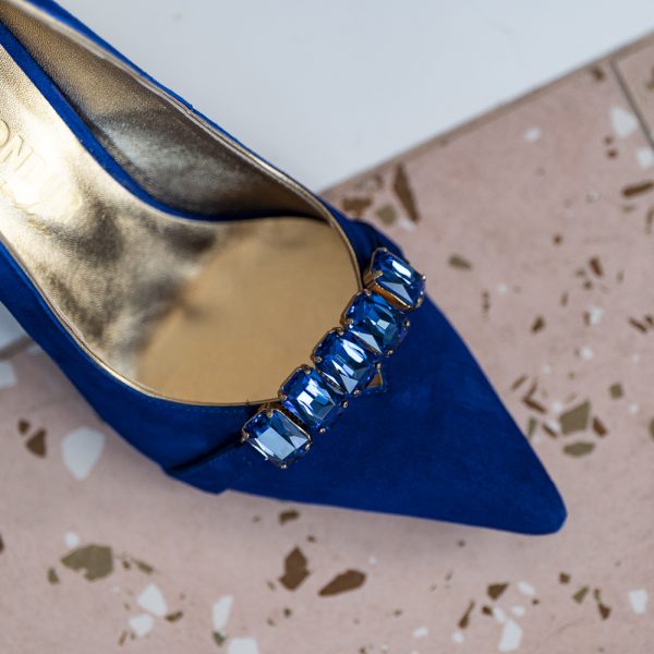 Pantofi Dama Toc Clepsidra Marta Blue Royal