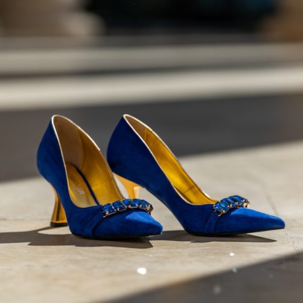 Pantofi Dama Toc Clepsidra Marta Blue Royal CONDUR by alexandru 2