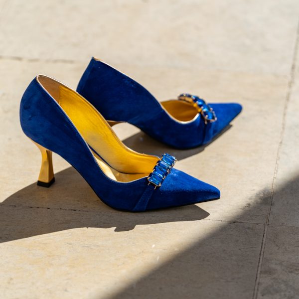 Pantofi Dama Toc Clepsidra Marta Blue Royal CONDUR by alexandru 3