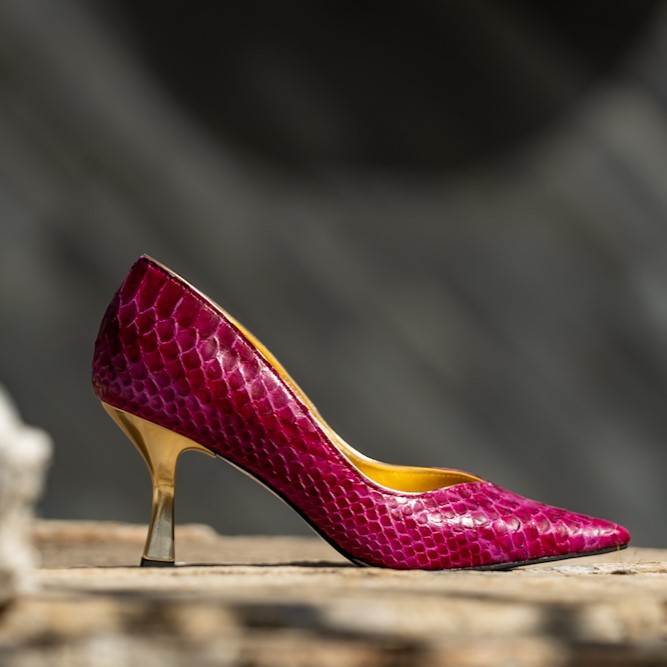 Pantofi Dama Toc Clepsidra Marta Fuchsia Exclusive CONDUR by alexandru 1