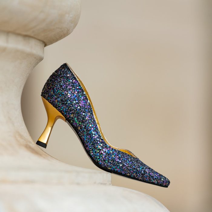 Pantofi Dama Toc Clepsidra Marta Blue CONDUR by alexandru 2