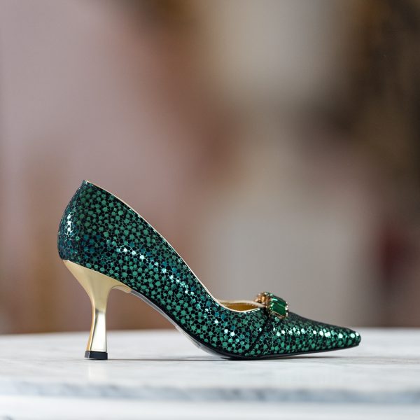 Pantofi Dama Toc Clepsidra Marta Green - imagine 5