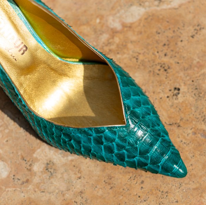 Pantofi Dama Toc Clepsidra Marta Green Exclusive CONDUR by alexandru 11