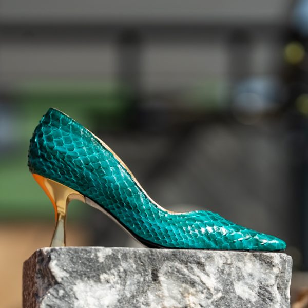 Pantofi Dama Toc Clepsidra Marta Green Exclusive CONDUR by alexandru 2