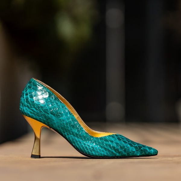 Pantofi Dama Toc Clepsidra Marta Green Exclusive CONDUR by alexandru 10
