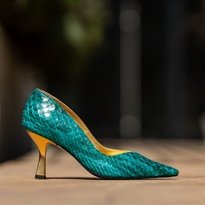 Pantofi Dama Toc Clepsidra Marta Green Exclusive CONDUR by alexandru 10