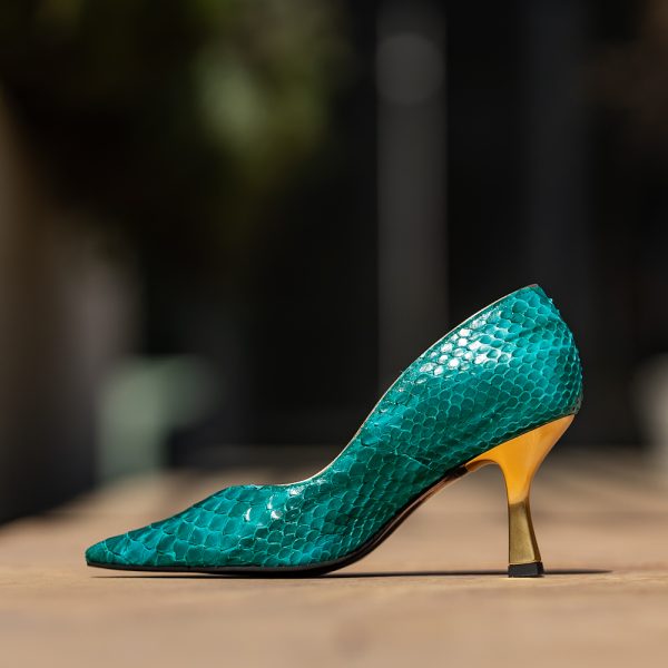 Pantofi Dama Toc Clepsidra Marta Green Exclusive CONDUR by alexandru 9