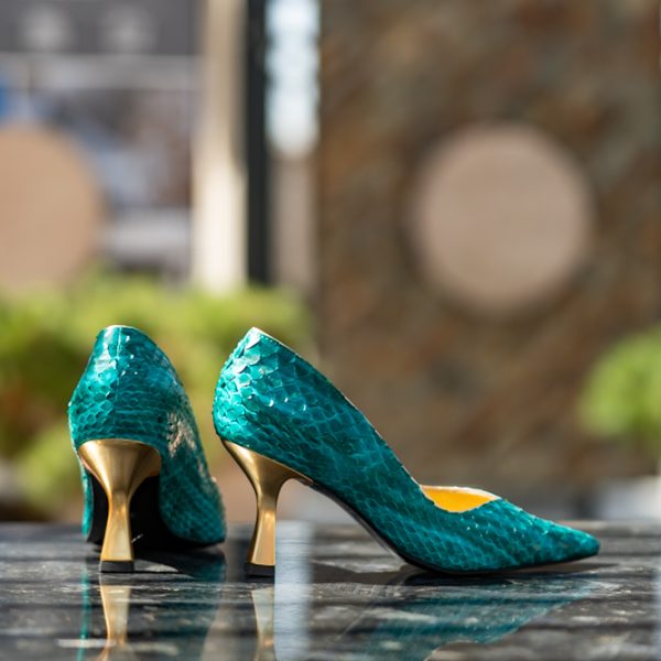 Pantofi Dama Toc Clepsidra Marta Green Exclusive CONDUR by alexandru 6