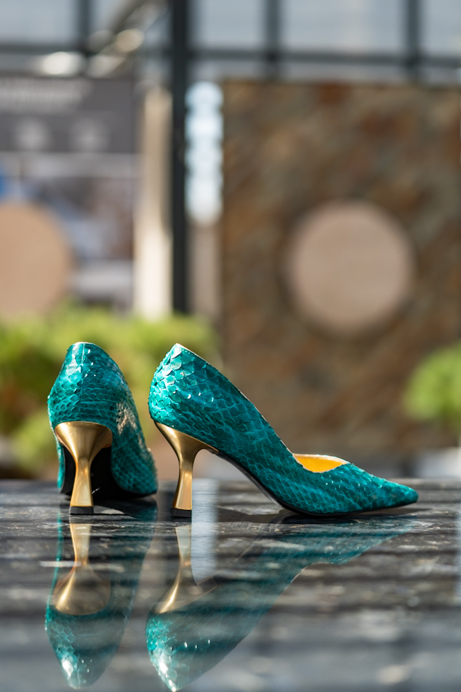 Pantofi Dama Toc Clepsidra Marta Green Exclusive CONDUR by alexandru 6