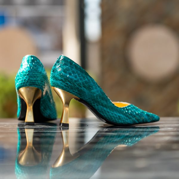 Pantofi Dama Toc Clepsidra Marta Green Exclusive CONDUR by alexandru 5