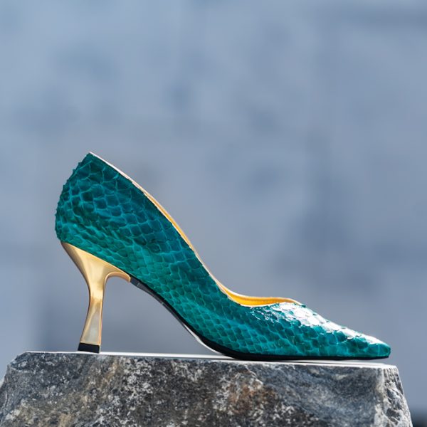 Pantofi Dama Toc Clepsidra Marta Green Exclusive CONDUR by alexandru 7