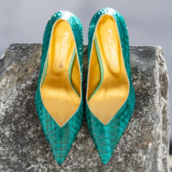Pantofi Dama Toc Clepsidra Marta Green Exclusive CONDUR by alexandru 4
