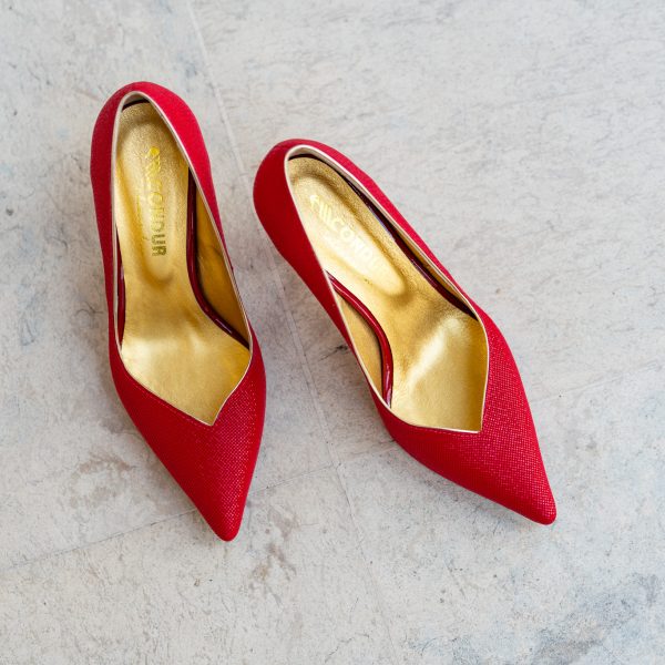 Pantofi Dama Toc Clepsidra Marta Red CONDUR by alexandru 5