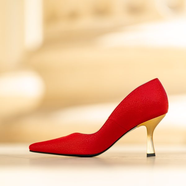 Pantofi Dama Toc Clepsidra Marta Red CONDUR by alexandru 3