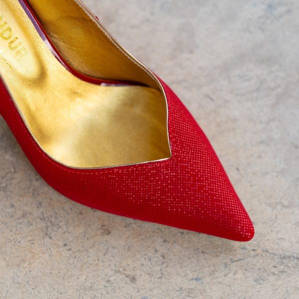Pantofi Dama Toc Clepsidra Marta Red CONDUR by alexandru 2