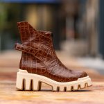 Ghete Dama din Piele Naturala Lelia Camel CONDUR by alexandru 1