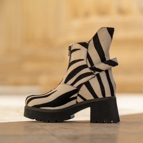 Ghete Dama din Piele Naturala Lelia Zebra CONDUR by alexandru 3