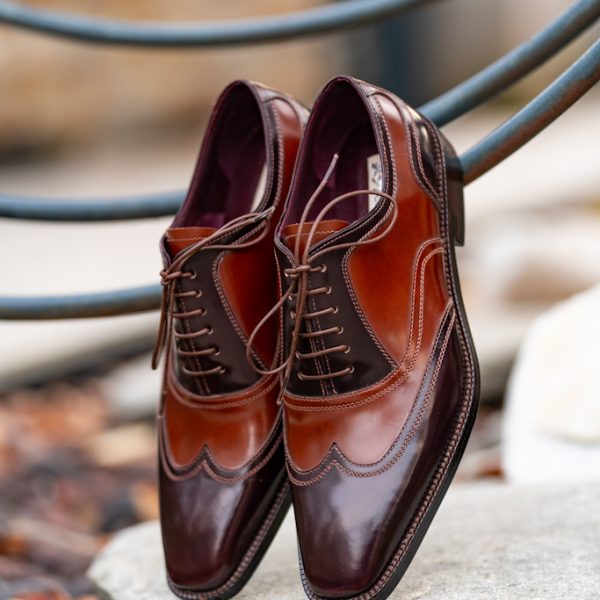 Pantofi Oxford 423 Brush Camel Neperiat - imagine 4