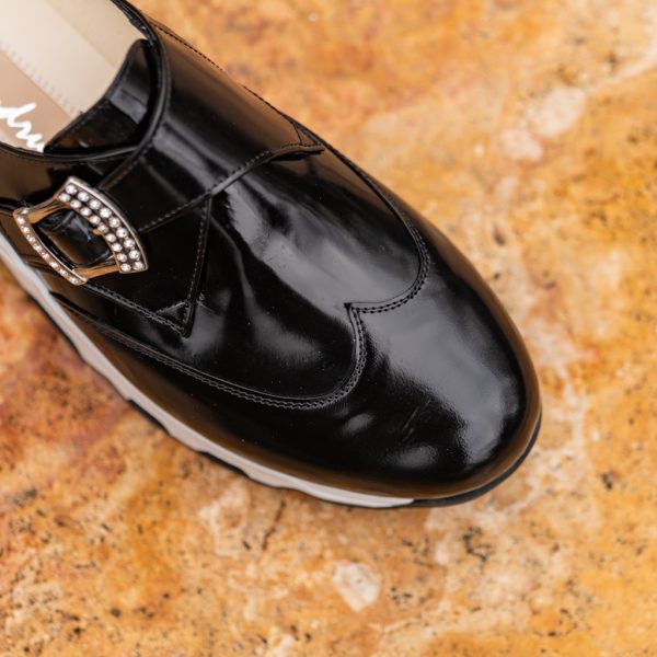 Pantofi Smart Casual Monk Black - imagine 2