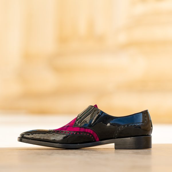 Pantofi Monk Negru Fashion - imagine 3