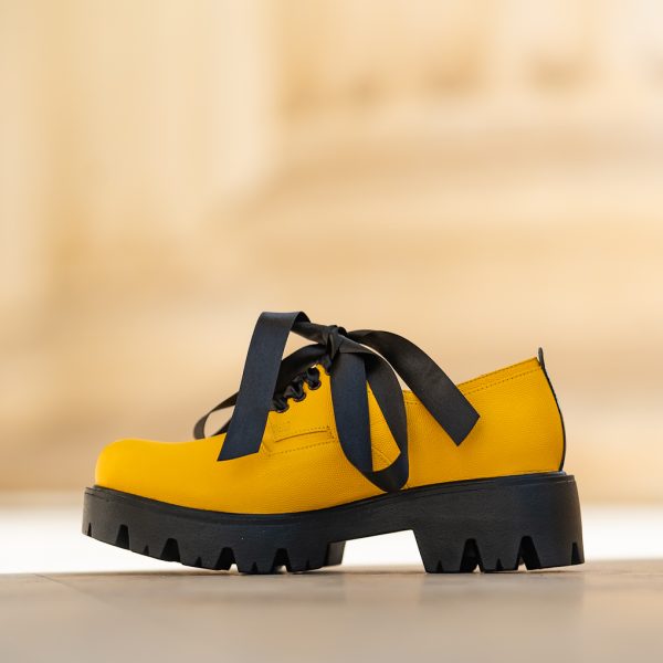 Pantofi Dama Cu Siret Renate Yellow CONDUR by alexandru 3