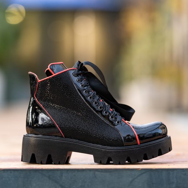 Ghete Dama din Piele Naturala Soren All Black CONDUR by alexandru 1