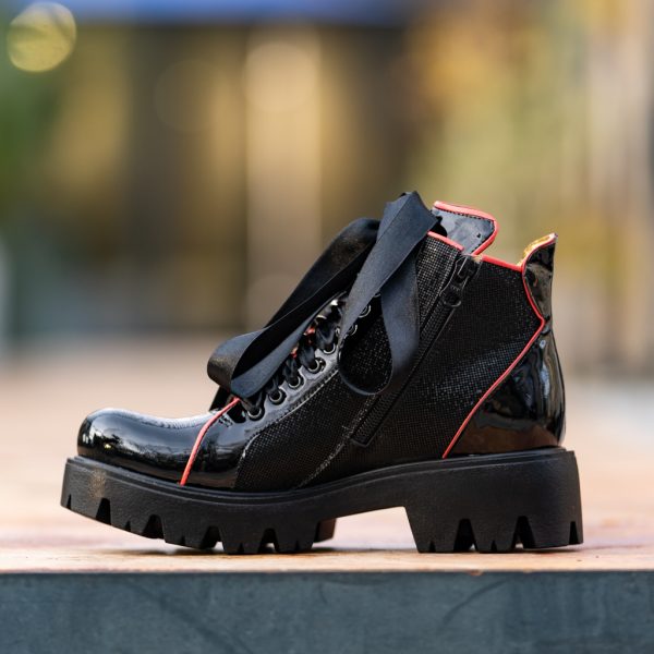 Ghete Dama din Piele Naturala Soren All Black CONDUR by alexandru 2