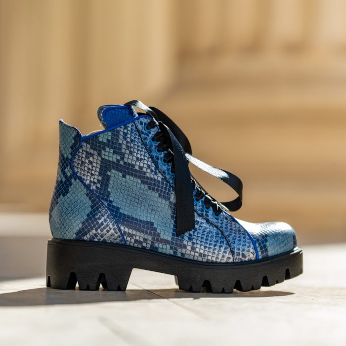 Ghete Dama din Piele Naturala Soren Blue Print CONDUR by alexandru 2