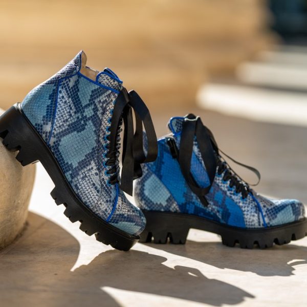 Ghete Dama din Piele Naturala Soren Blue Print CONDUR by alexandru 1