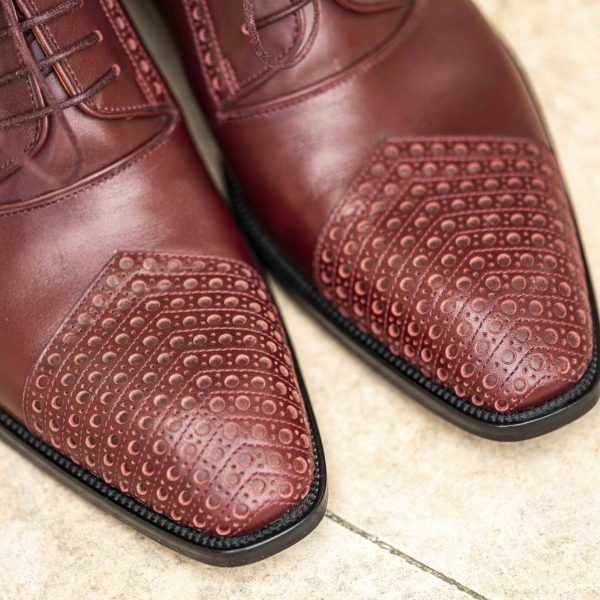 Pantofi Derby 427 Bordo - imagine 3