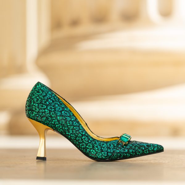 Pantofi Dama Toc Clepsidra Marta Green - imagine 2
