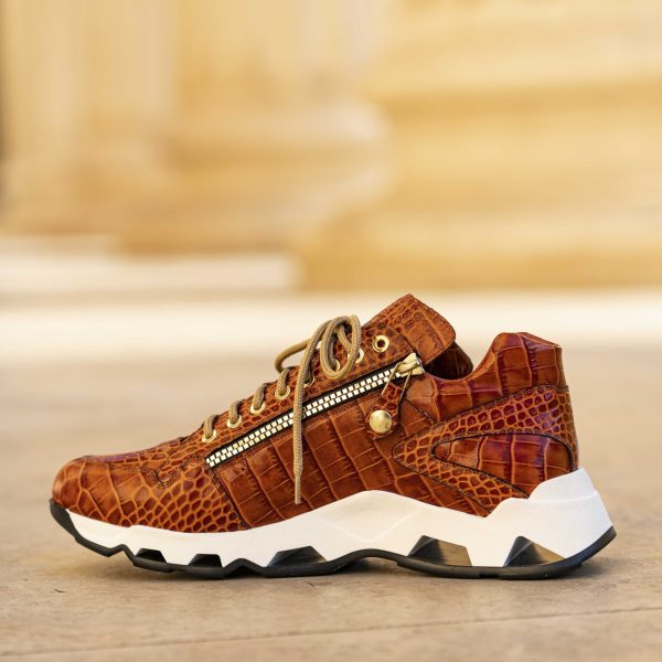 Pantofi Smart Casual Print Cognac - imagine 2