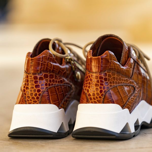 Pantofi Smart Casual Print Cognac - imagine 3