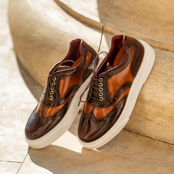 Pantofi Barbati Casual Londra Perie Bordo - imagine 6
