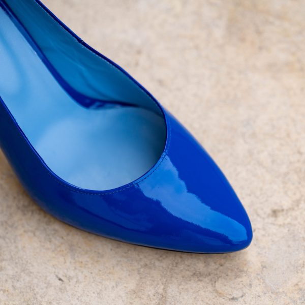 Pantofi Stiletto Adele Lac Indigo - imagine 2