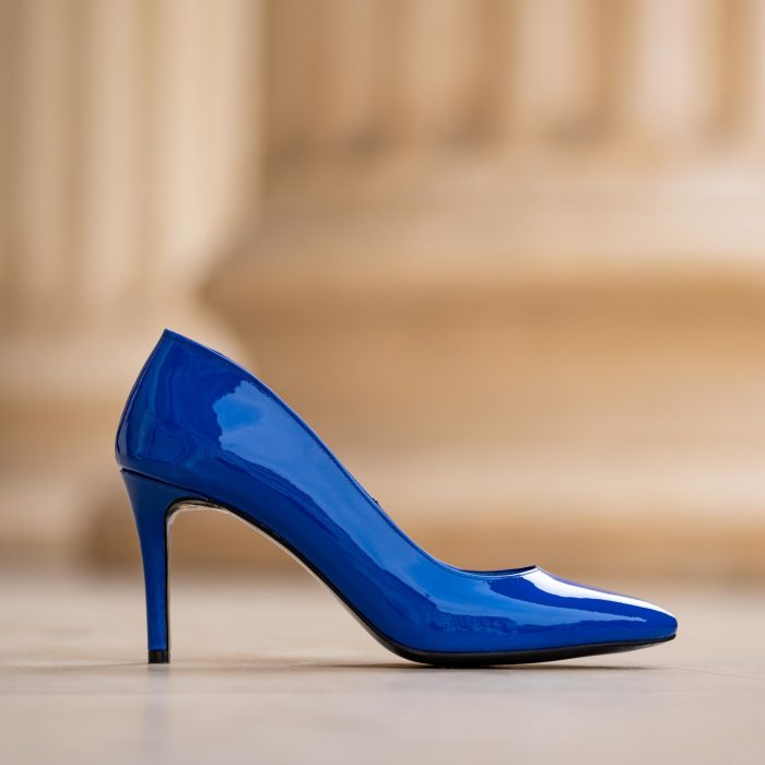 Pantofi Stiletto Adele Lac Indigo