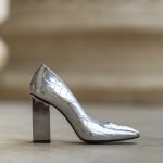 Pantofi Dama Cu Toc Gros Alima Print Argento CONDUR by alexandru 1