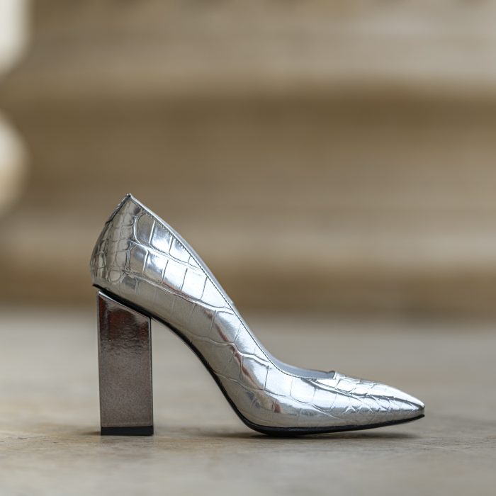Alima-Print-Argento-2.jpg Pantofi Dama Cu Toc Gros Alima Print Argento CONDUR by alexandru 1
